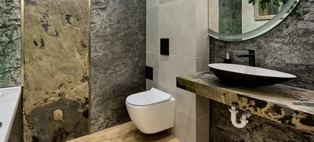 Fornir kamienny czy płyty węglowe? Czym zrobić wykończenie w łazience?